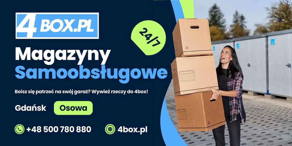 Wynajem MAGAZYNY SAMOOBSŁUGOWE 6m2 | Self Storage | Gdańsk Osowa