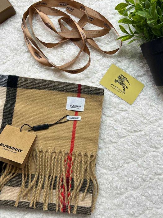 Szalik Burberry 100% kaszmir nowy