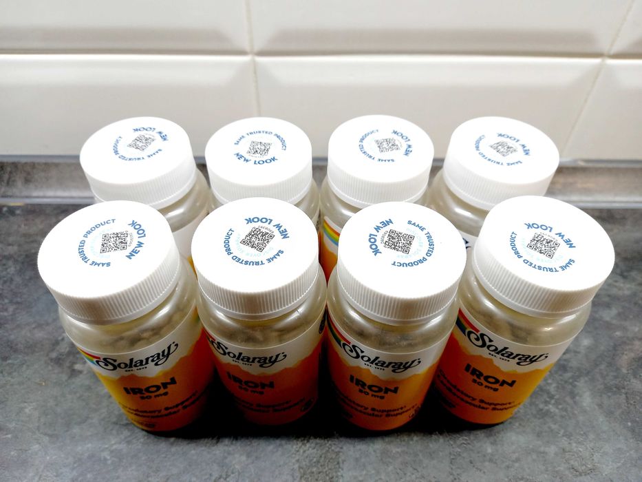 Solaray, Iron 50 мг (60 капс.), железо хелат, залізо