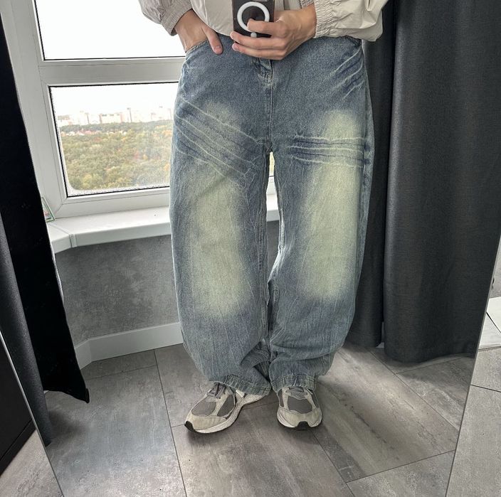 Baggy opium дуже широкі сині джинси blue washed jeans racer jaded sk8