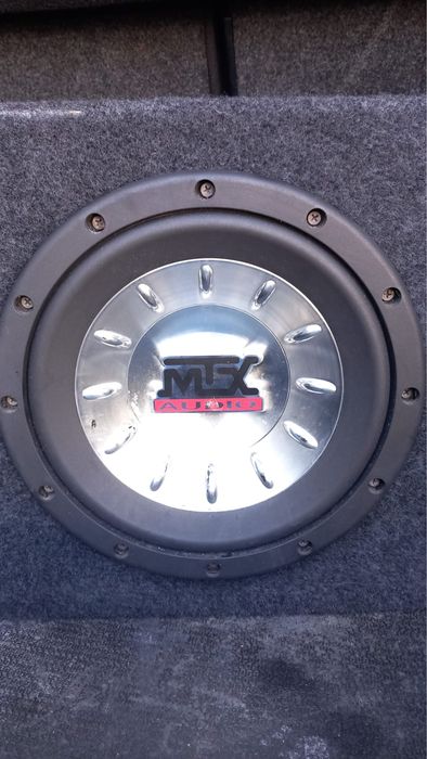 Subwoofer MTX Audio Thunder 8000 10’’ + Caixa + Kit de cablagem completo
