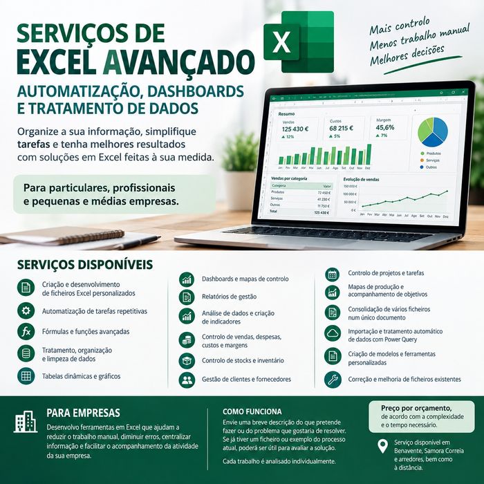 Excel Avançado - Automatização, Dashboards e Tratamento de Dados