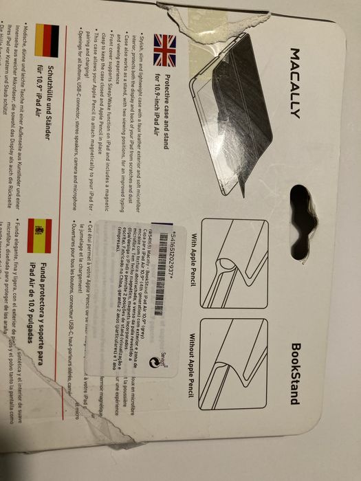 Macally Bookst Gray New iPad Air 4 (2020, 10.9-inch) Case64284422259201124