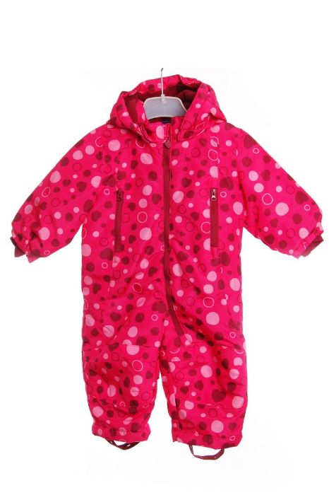 Polarowy kombinezon różowy serduszka roz 74/80