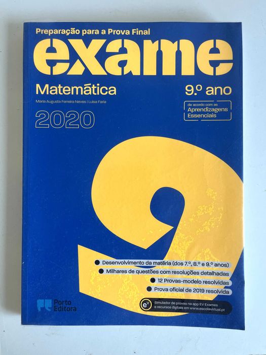Livro preparação de exame 9º ano - Matemática 2020