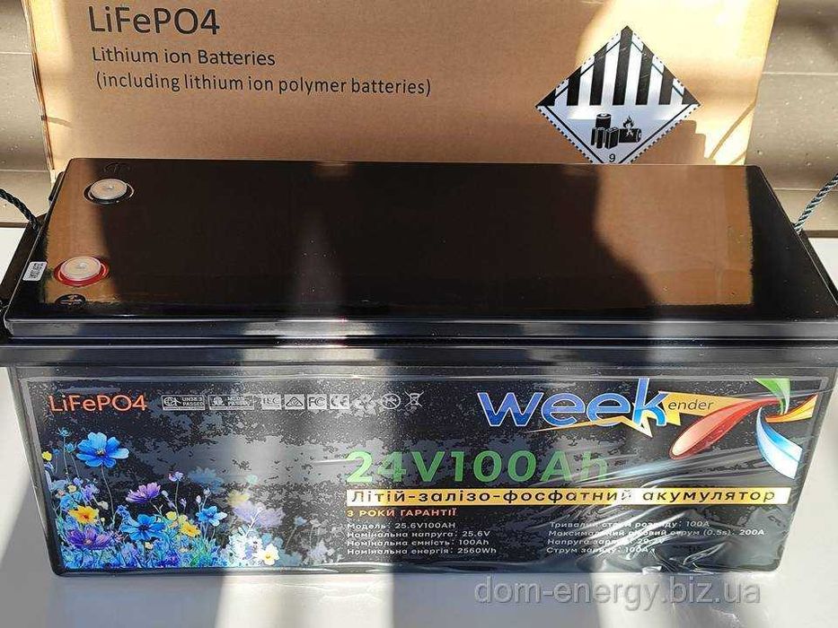 Гарантия 2 года Аккумулятор LiFePo4 100Ah 24В v Литий-железо-фосфатный