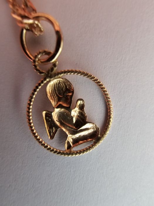 Pulseira de criança com Anjo ouro 9k