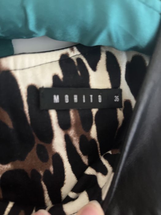 sukienka w panterke elegancka okazyjna