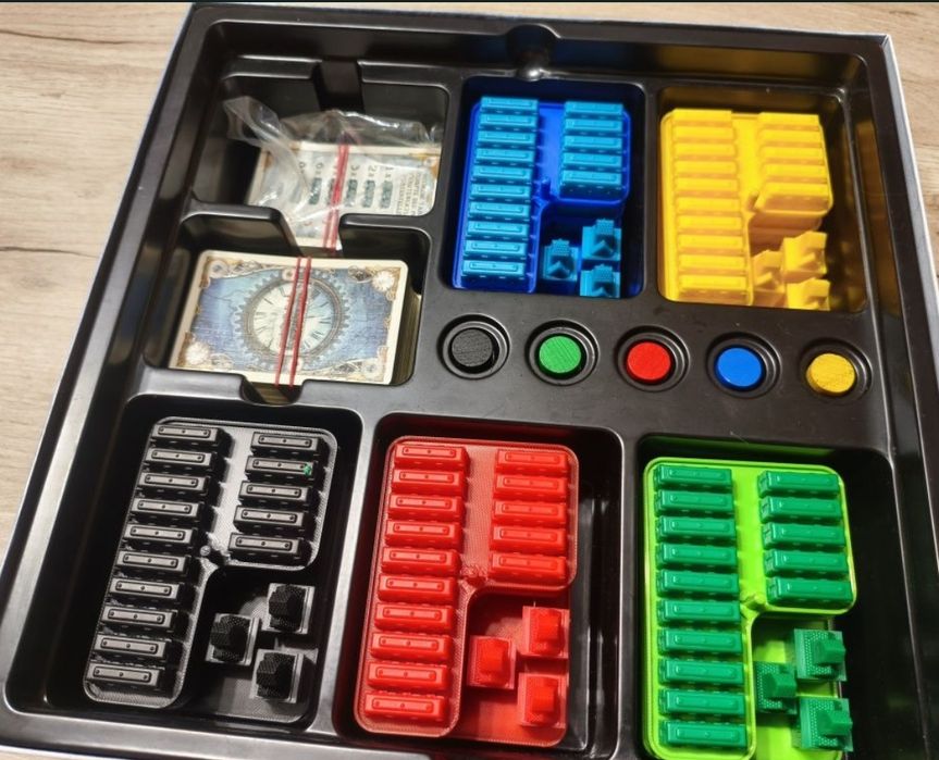 Wsiąść do pociągu ticket to ride organizer kolejek sorterOrganizer do gry 

wsiąść do pociągu 
ticket to ride.

Można łączyć wiele elementów razem.
