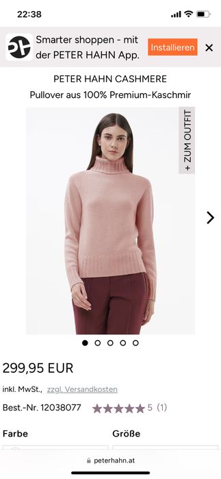 Кашемір светр гольф Kaschmir