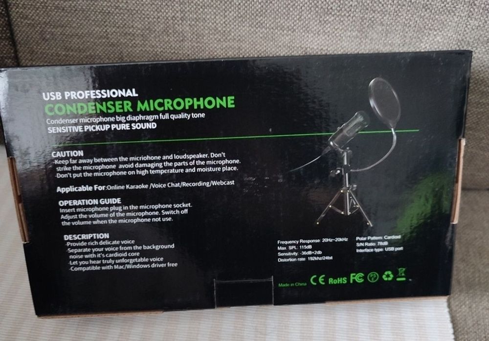 Ezanaki mikrofon USB do komputera nowy okazja na prezent