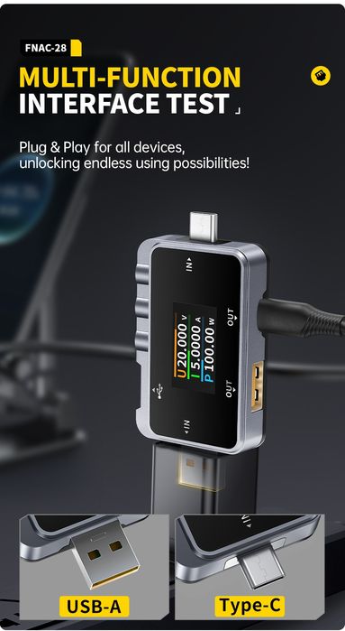 USB тестер Fnirsi FNAC-28