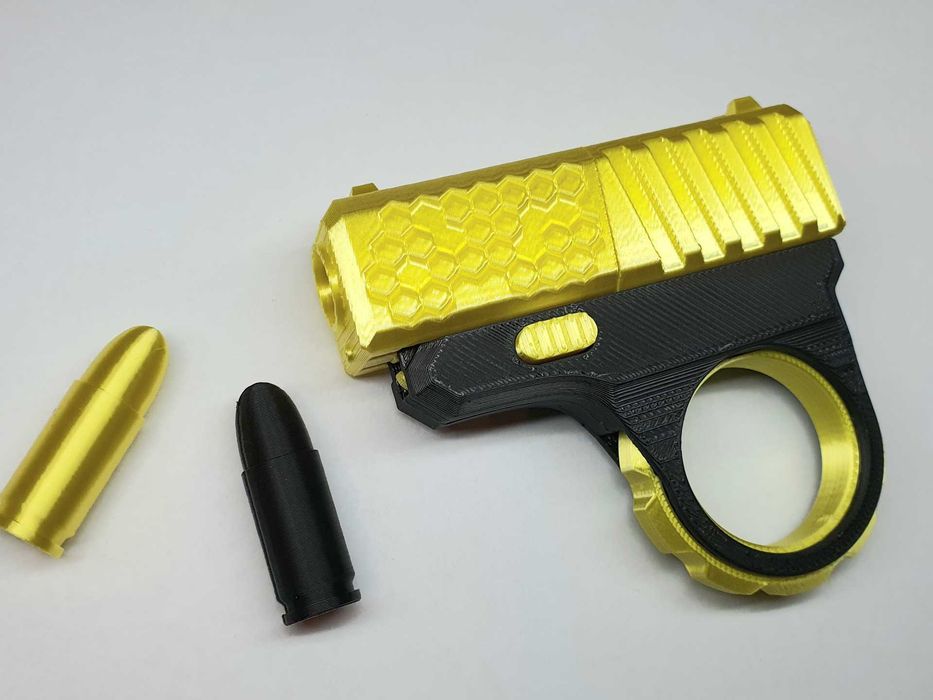 Pistolet Fidget Spinner Antystresowa Zabawka + 6 Naboi