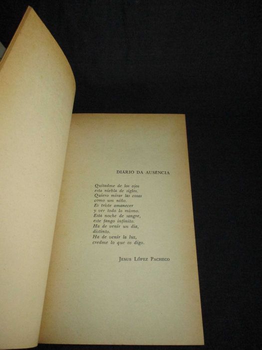 Livro Diário da Ausência Urbano Tavares Rodrigues