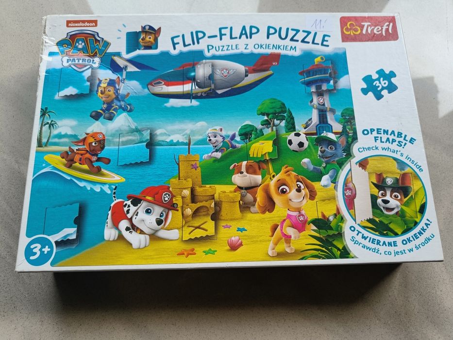 Puzzle z okienkiem Psi patrol 3+