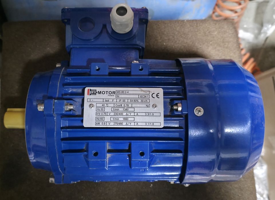 Новий електродвигун ProMotor 0.75 кВт 3-фазний IP55 (Польша)