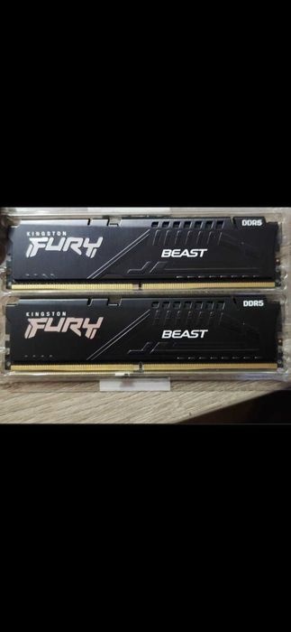 DDR5 64GB (2x32GB) 5600 MHz FURY Beast Kingston  Гарантия до 2032 года
