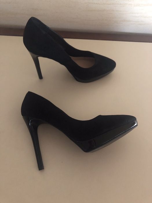 Туфли черные, замша