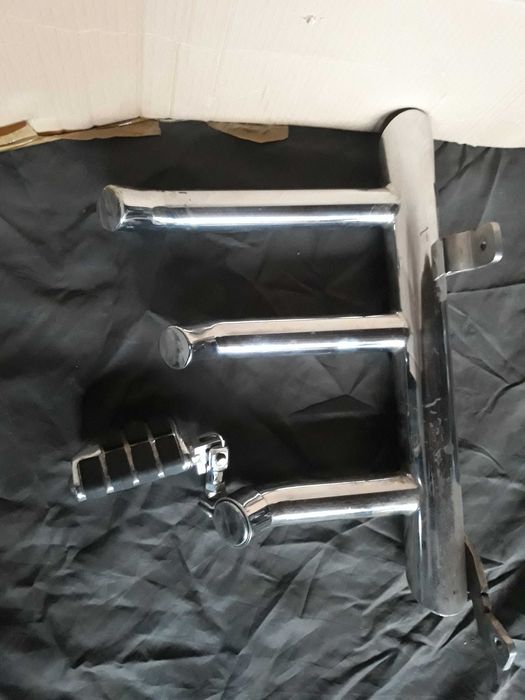 Gmole do chopper - cruiser Motocyklowe Gmole rogate + spacerówki komplet