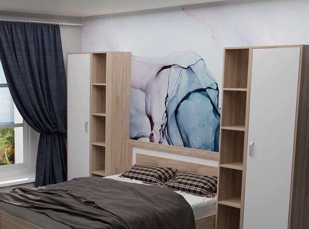 Ліжко White Mix 1,6*2,0 / Кровать White Mix 1,6*2,0 / Двоспальне ліжко