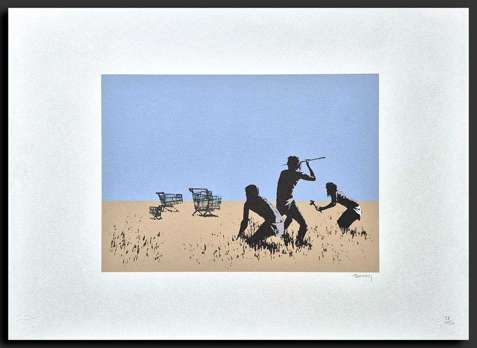 Banksy Grafika "Walka o wózki"