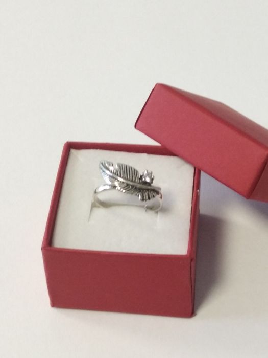 Srebrny pierścionek pióro, srebro 925 rozm. 16