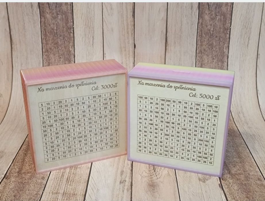 3x skarbonka wykreślanka