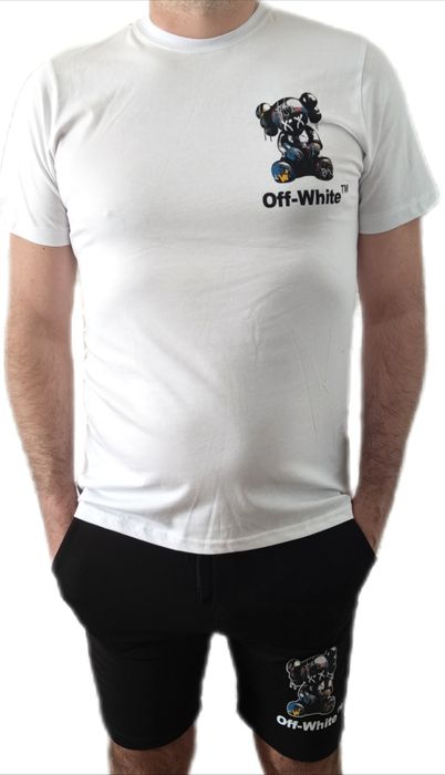 Off White komplet bawełniany r.S,M,L,XL,XXL
