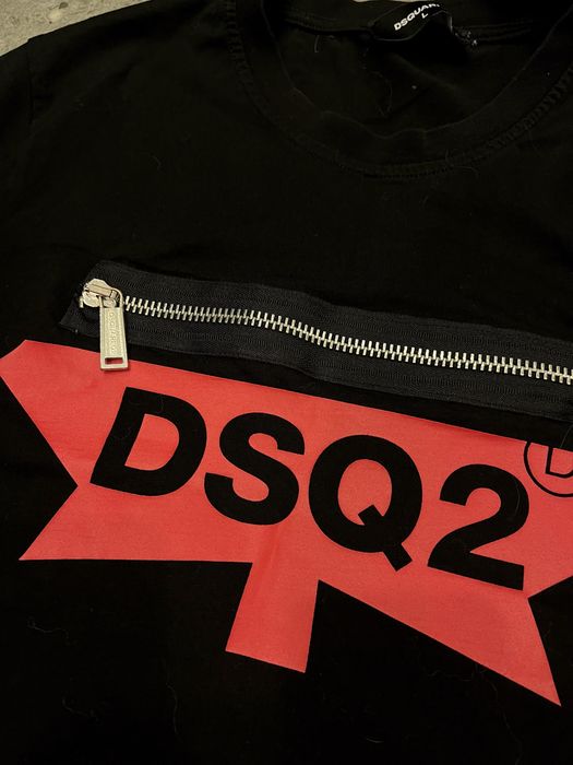 Czarna koszulka męska dsquared2