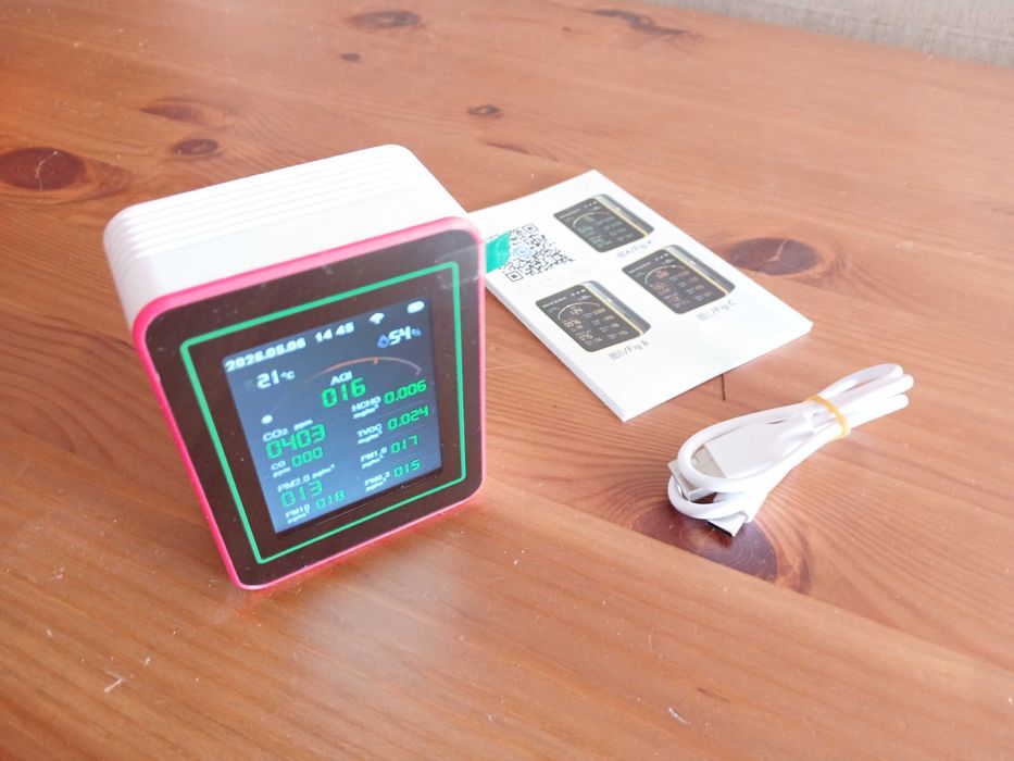 WEB WI-FI - Monitor da Qualidade do Ar c/ vários Alarmes e AQI