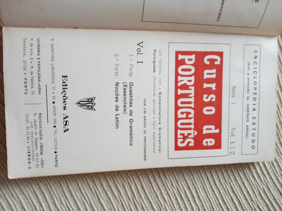 Curso de Português - Enciclopédia Estudo - edições ASA - 1970