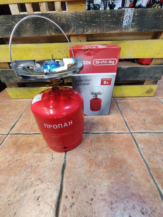Комплект газовый кемпинг Edon ED-LPG 3kg/8литр/балон+горелка+вентиль
