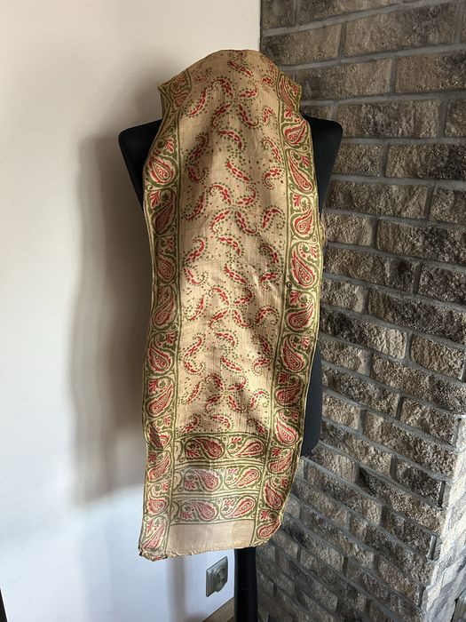 Złoty wiosenny jedwabny szal jedwb silk