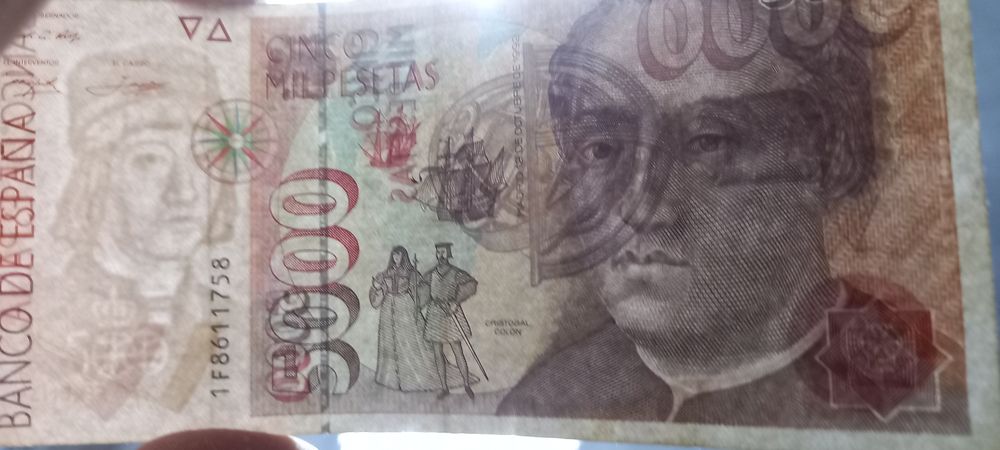 Banknot 5000 peset Hiszpania