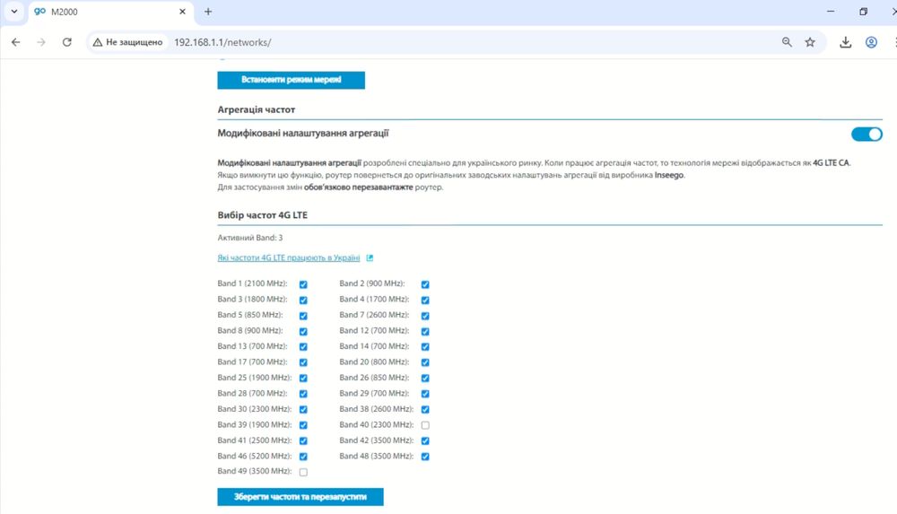 Модем для sim карти 5/4G LTE Wifi роутер Inseego M2000 з MIMO антенами
