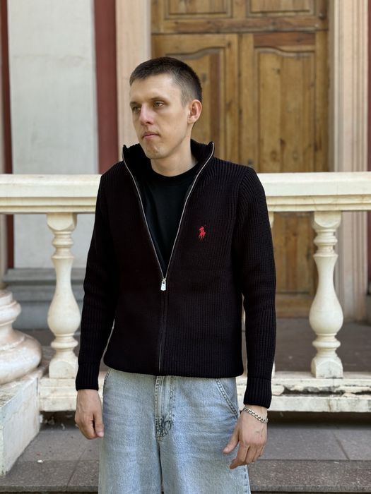 ‼️ ХІТ 2026 ‼️ Кардиган Поло Ральф Лорен вязаный мужской  Мужской кардиган Polo Ralph Lauren черный Свитер Поло вязка Кофта на молнии Поло Ральф
