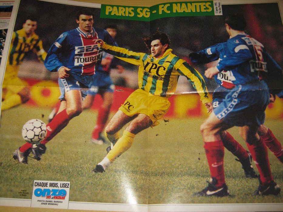 5 Posteres Futebol França Sauzee/PSG Nantes/Paille