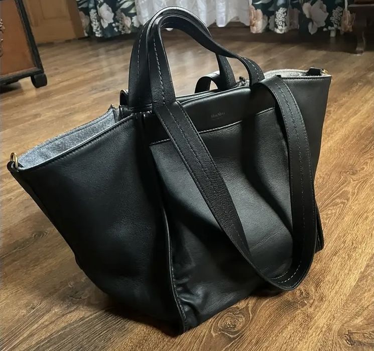 Сумка з натуральноі шкіри -MaxMara. Італійского виробника