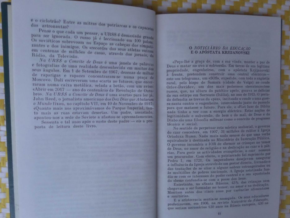 NA URSS A CONVITE DE DEUS
César Principe
Edições Progresso