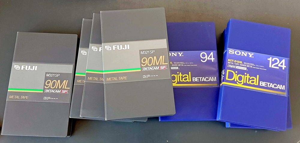 Cassetes Vídeo Betacam SP e Betacam Digital