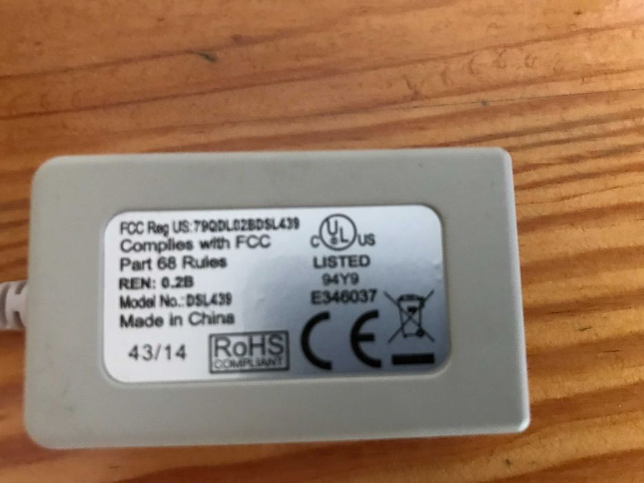 Filtr ADSL  model DSL439