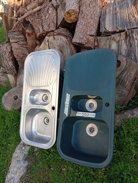 Lava louça são dois um em inox e outro em fibra