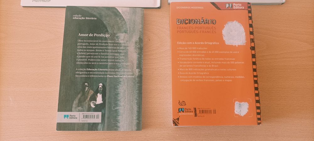 Amor de perdição, dicionário francês-portugues, planetas, história