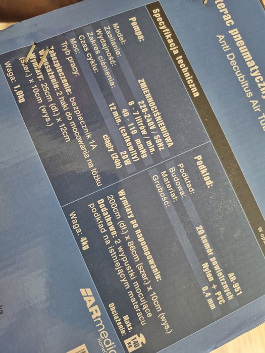 Materac przeciwodleżynowy