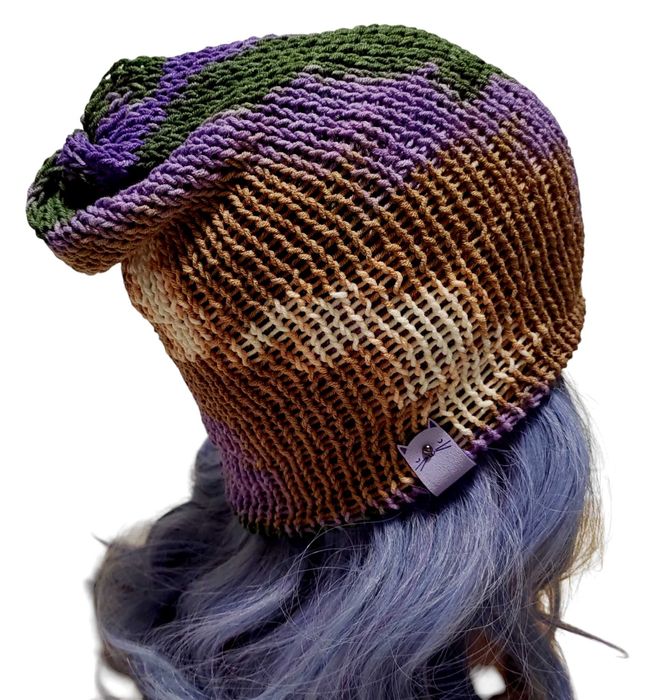 Lekka, kolorowa czapka, wegańska, handmade