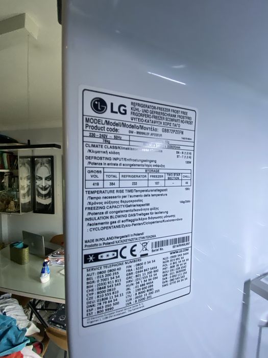 Frigorifico LG 203 cm
