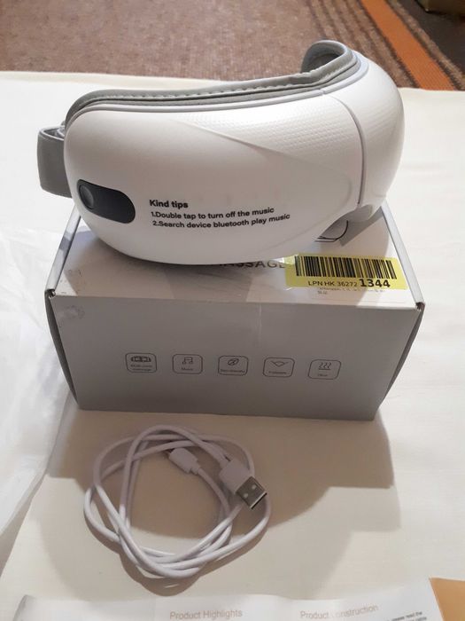 Масажер для очей Model-JA-E2 з підігрівом, 5 режимів, Bluetooth музика