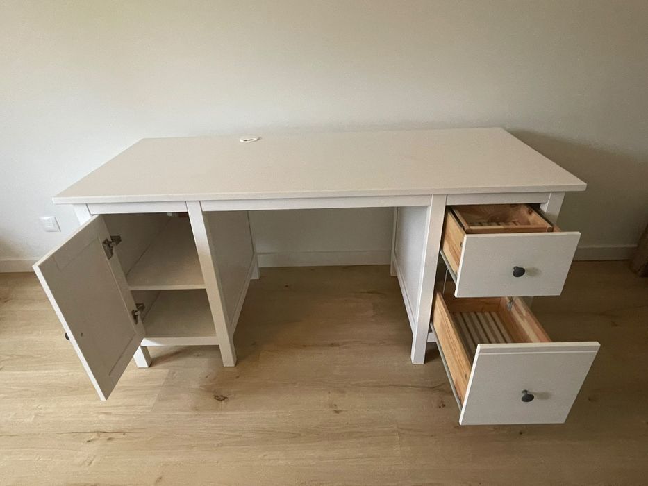 Biurko Hemnes IKEA białe szafka szuflady jak nowe