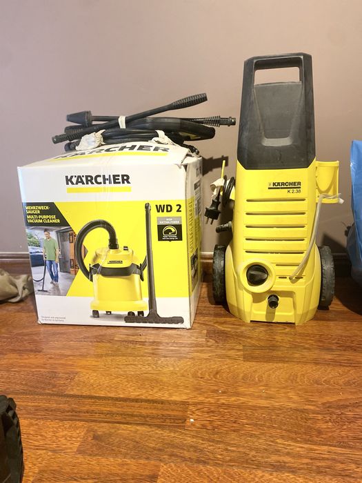Karcher WD2 +lavadora de alta pressao K2.38 - conjunto em otimo estado