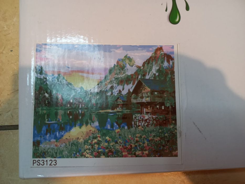 Kit pintura em tela com desenho